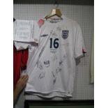 England U-21 White Shirt, for number "16" John Welsh (Hull City), for a game vs. Holland u-21,