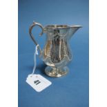 A Victorian Hallmarked Silver Jug, Jehoiada Alsop Rhodes, Sheffield 1873, of baluster form with