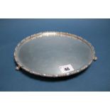 A Hallmarked Silver Salver, James Henry & Herbert Barraclough, London 1902, of plain circular