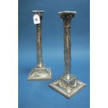 A Pair of Hallmarked Silver Candlesticks, William Gibson & John Laurence Langman, Sheffield 1895(?