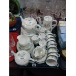 Shelley "Wild Flowers" Tea and Coffee Ware, of forty pieces:- One Tray