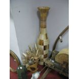 A Large Floor Vase, of slender baluster form, flared lip, height 121cms, and a further vase of