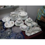 Shelley "Wild Flowers" Dinnerware, of approximately eighty two pieces.