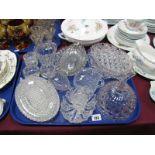 A Collection of Victorian and Later Press Moulded Glassware, including oval shallow dishes, jug,