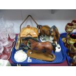 A Beswick Model Horse "Sprit of Freedom", a Portuguese model horse, cottage ware biscuit jar, four