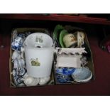 Pottery Pair, (cracked), Winterling tea ware, biscuit barrel, other ceramics, (damages noted),