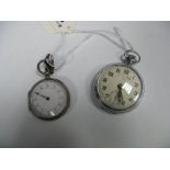 Emes; An Openface Alarm Pocketwatch, the signed dial with Arabic numerals and seconds subsidiary