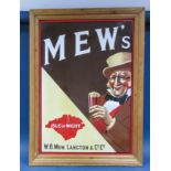 An Original Pictorial Enamel Sign For "Mew's" Ale, by W.B. Mew, Langton & Co., of the Isle of Wight,