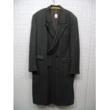 A Christian Dior Gentleman's Grey Wool Herringbone Coat, double breasted with flap packets and