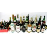 Spirits - A Collection of Assorted Spirits and Wines, including; Lamb's Navy Rum, Bacardi,