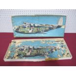 A 1930's Jigsaw Puzzle of an Empire Flying Boat, boxed.