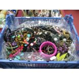 A Mixed Lot of Assorted Costume Jewellery, including beads, bangles, etc:- One Box