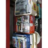 Four Boxes of DVD's and CD's- Borat, Bruno, Primeval, Matrix, etc.