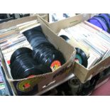 A Collection of 45rpm Singles, mostly 1960's-80's. Two boxes