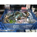 A Mixed Lot of Assorted Costume Jewellery, including beads, bangles, etc:- One Box