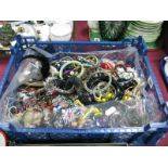 A Mixed Lot of Assorted Costume Jewellery, including beads, bangles, etc:- One Box