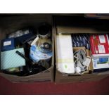 Pans, Shredder, Worcester ramekins, kitchenware:- Two Boxes