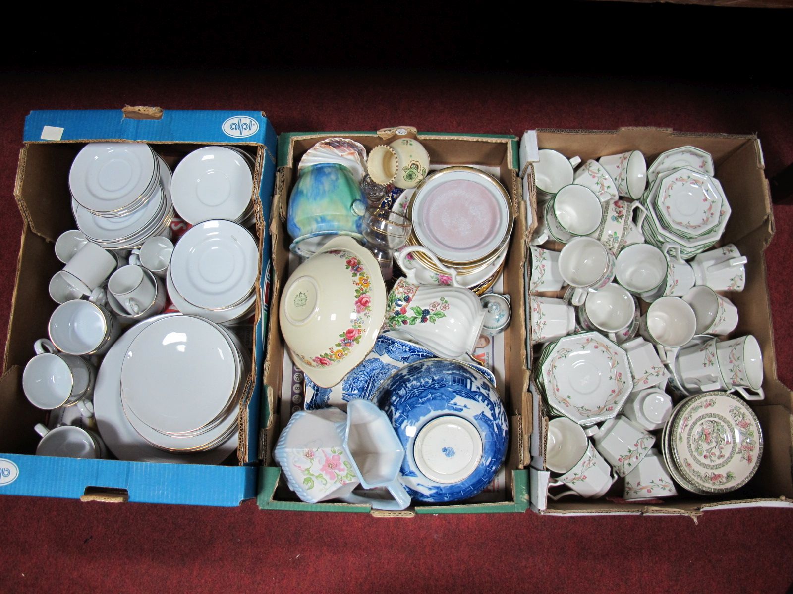 Johnson's, Thomas of Germany, Indian Tree and other ceramics:- Three Boxes