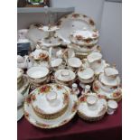 Royal Albert, "Old Country Roses" 1st Quality Dinner Ware, of seventy-one pieces, comprising eight