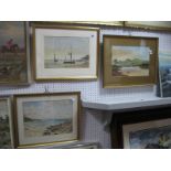 Rose Forster, Watercolour, coastal inlet, 26.5x35.5cms, signed lower right, R. J. Tilley