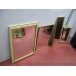 Four Gilt Framed Wall Mirrors.