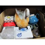 Rington's Millennium Tea Caddies, teapots, swan egg holder, etc:- One Box