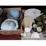 Denby Ware Duchess Teapots, Thomas tureens, Adams bowel, etc:- Two Boxes