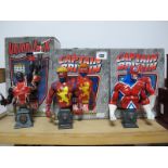 Three Boxed Marvel Mini-Busts by Bowen Designs, Captain Britain 70''s version sculpted by Jim