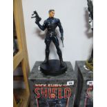 A Boxed Bowen Designs Marvel Nick Fury Agent of Shield, hand painted statue, stealth version