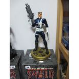 A Boxed Bowen Designs Marvel Nick Fury Agent of Shield, hand painted statue, 'Classic Version'