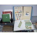 A Mid to Late XX Century G.B. Stamp Collection in Five Albums and Stock Books, with a few loose