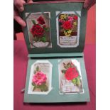 A Circa 1920's-1930's Sentimental Greetings Card Album, very attractive tinted cards, largely with a