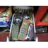 Cased and Loose Electroplated Cutlery. One box