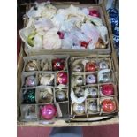 Christmas Baubles- Many mid XX Century examples, varying sizes:- One Box