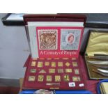 "The Empire Collection" Limited Edition Gold Plated Silver Replica Stamps. comprising 25 'stamps' in