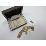 Elizabeth II Sovereign, 2000, loose set within 9ct gold bracelet with heart shape padlock clasp.