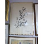 Ossid Zadkine, Limited Edition Lithograph, 67 of 150, figure with guitar, 79x56cms.