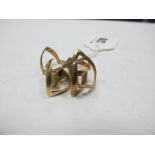 Five 9ct Gold Wishbone Style Rings, each of plain design. (5)