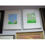 Tully Crook, Pair of Limited Edition Screen Prints, 'Warm Water' and 'View from the Veranda' 80/200,