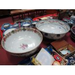 A Late XIX Century Chinese Circular Bowl, painted in the Famille Rose palette, with panels of floral