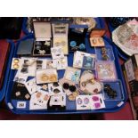 A Mixed Lot of Assorted Lady's Costume Clip Earrings:- One Tray