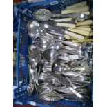 A Mixed Lot of Assorted Plated Cutlery:- One Box