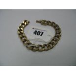 A 9ct Gold Gent's Bracelet, of uniform curb link design.