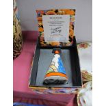 Wedgwood Clarice Cliff Orange Roof Cottage Conical Sugar Sifter, 13cms high. (Boxed)