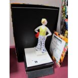 Wedgwood Clarice Cliff Centenary Collection Lido Lady Figure, 16.5cms high. (Boxed).