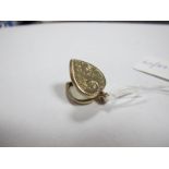 A 9ct Gold Heart Shape Locket Pendant, leaf scroll engraved.