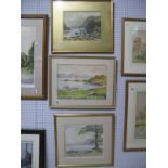 Phyllida Mead, watercolour, 'Mellow Udrigle, Scotland', 24 x 34cms, signed lower left; two others by