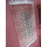 Imperial Jewel Middle Eastern Rug, having seven diamond shaped lozenges flanked by sixteen others,