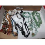 Assorted Necklaces, Lindex lady's ring watch etc.