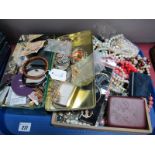 A Mixed Lot of Assorted Costume Jewellery, including beads, earrings, cufflinks, rings, bangles,